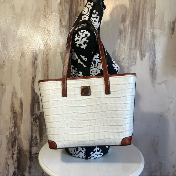 Dooney & Bourke Landon Charleston Faux Crocodile Shoulder/Tote Bag - Picture 1 of 12